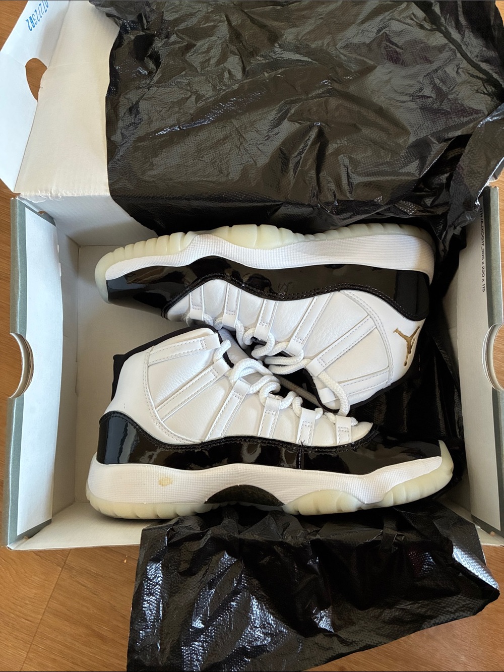 Kids Air Jordan 11 Retro with Gold Jumpman